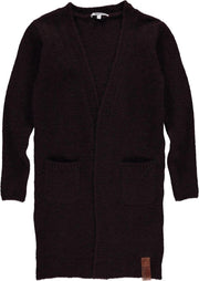 Cardigan vest Moscow - Dark Burundy Melange - Maat 140