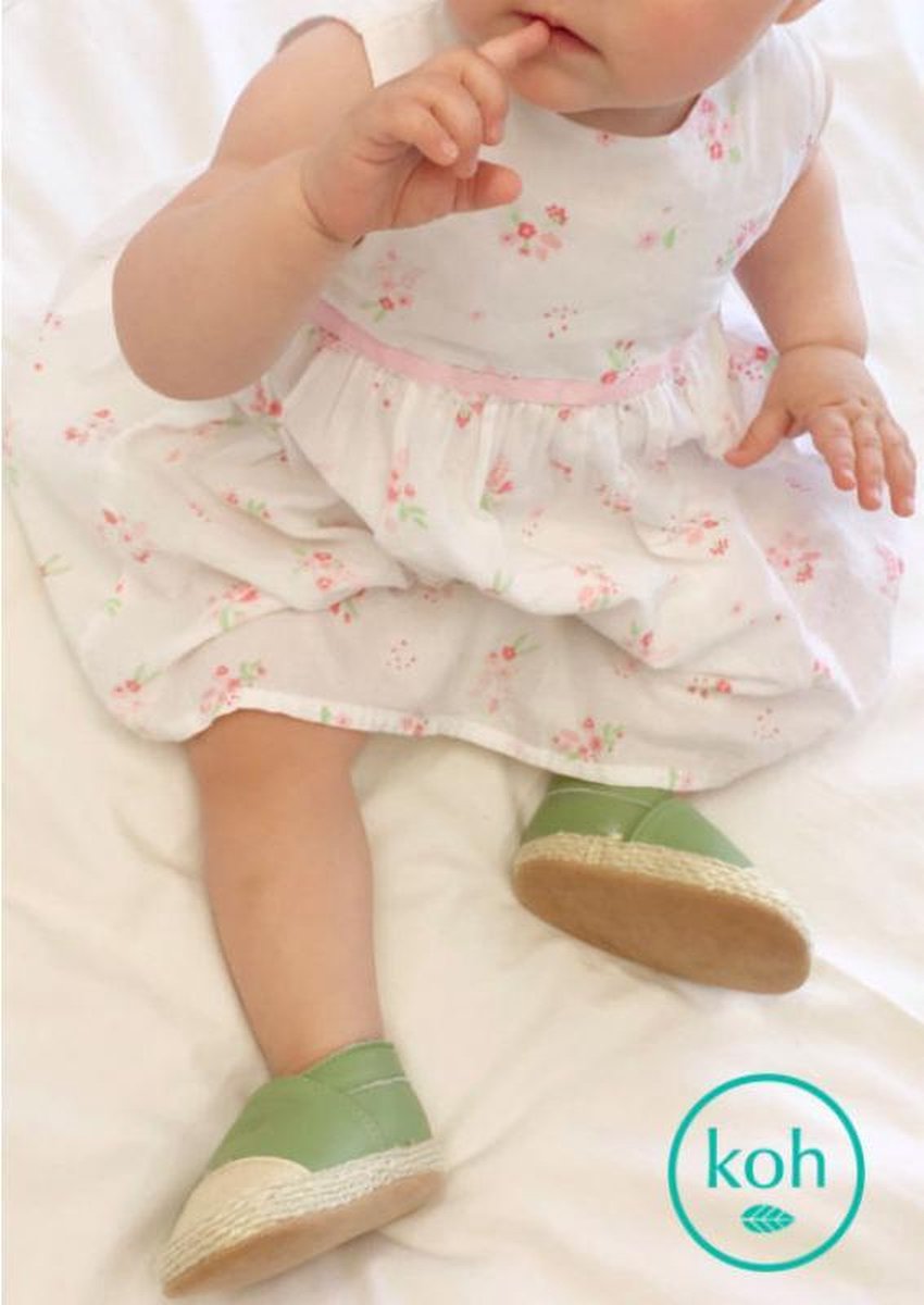 Babyschoentjes-espadrilles-Golden-Olive / 6-9 mnd