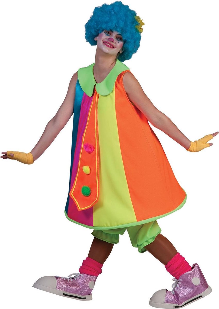 ESPA - Fluo clown jurk voor vrouwen - Volwassenen kostuums