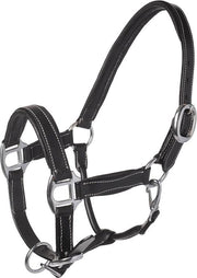 MHS Leren halster Luxury black/silver 3