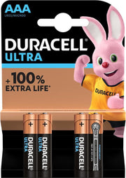 BATTERIJ Ultra UPOWER AAA / LR 4 stuks- AAA LR03/MX2400 100% Extra life