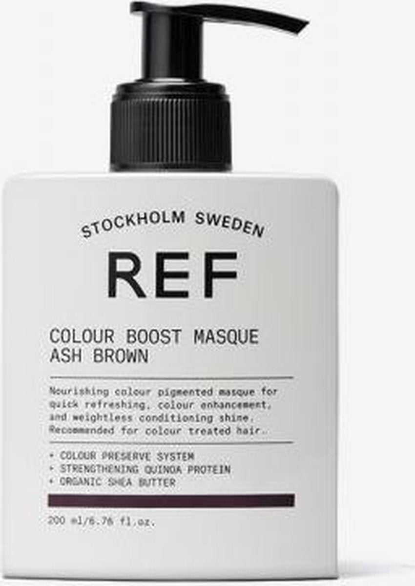 REF Colour Boost Masque Ash Brown haarmasker Vrouwen 200 ml