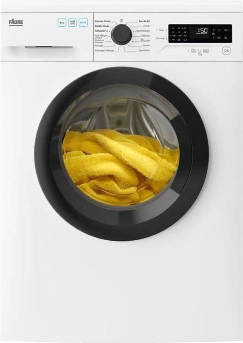 Wasmachine aan voorzijde FAURE FWF7284A52 - 8 kg - Universele motor - 1200 tpm - Wit