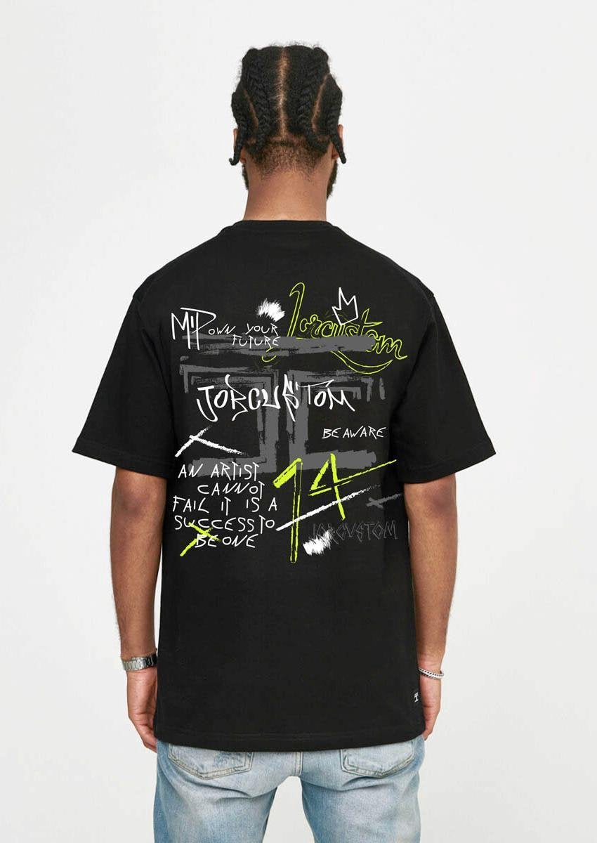 JORCUSTOM Artist Loose Fit T-Shirt - Zwart - Volwassenen - Maat L