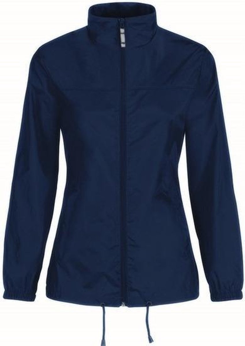 Windjas/regenjas voor dames donkerblauw maat XS