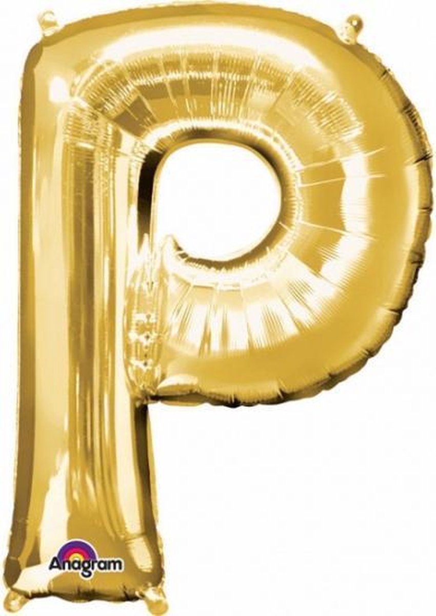 Letter P ballon goud 86 cm
