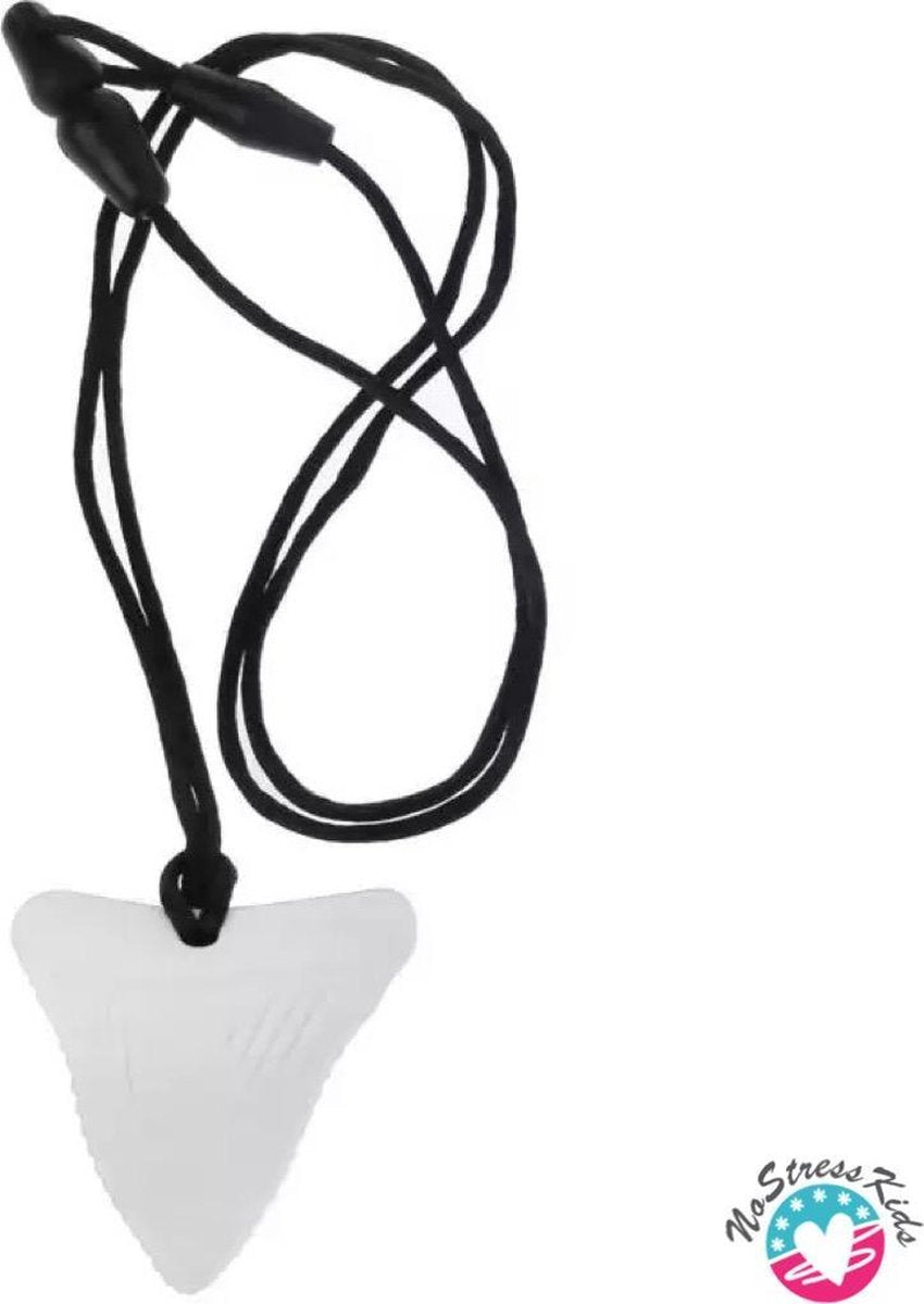 Bijtketting- Kauwketting- Haaientand- Wit- ADHD-Autisme