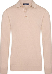 Ferlucci - Exclusieve Heren Trui met Polokraag  -Beige
