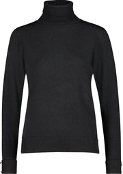 Cassis - Trui met rolkraag en lurex - Zwart