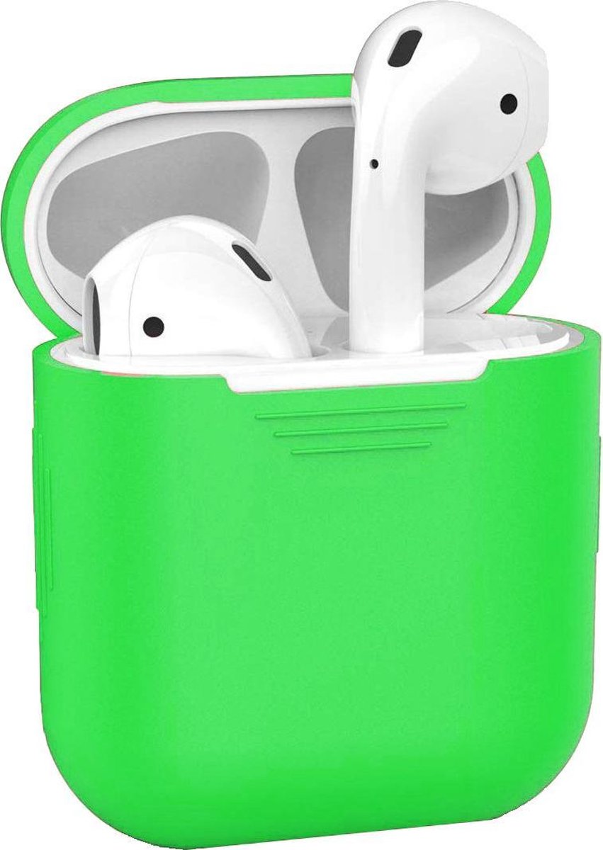 Siliconen Bescherm Hoesje Case Cover voor Apple AirPods 2 Hoes Groen