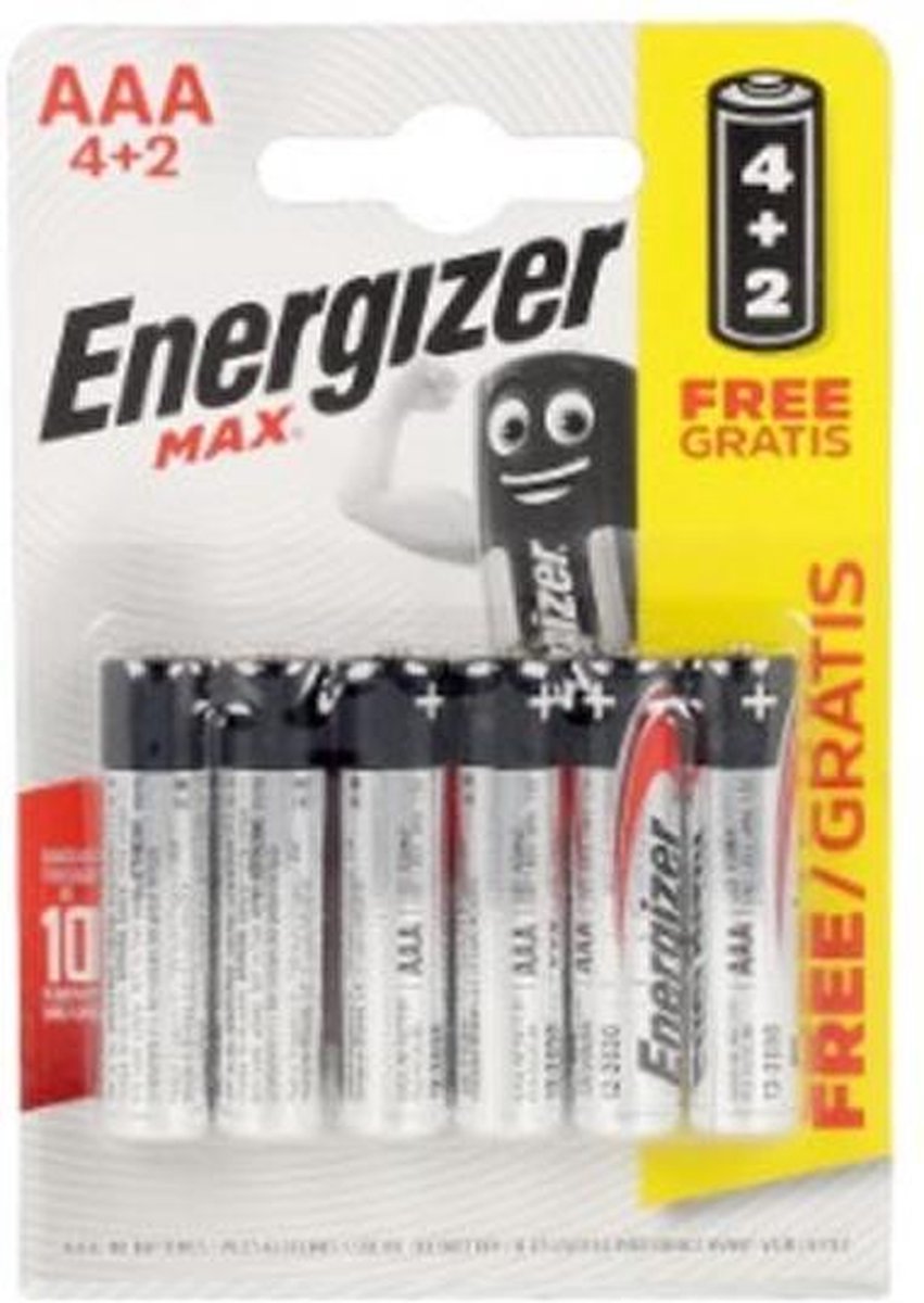 Energizer Max Power Lr03 Aaa Pilas Pack X 6 Uds