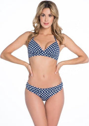 BOMAIN BORA BORA Blue/White Halter bikini 36 B/C Cup