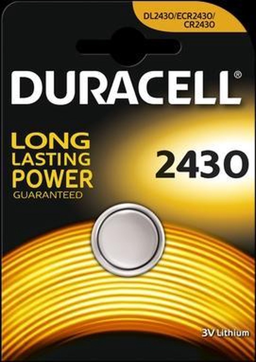 1 Stuks Duracell CR2430 3v lithium knoopcelbatterij