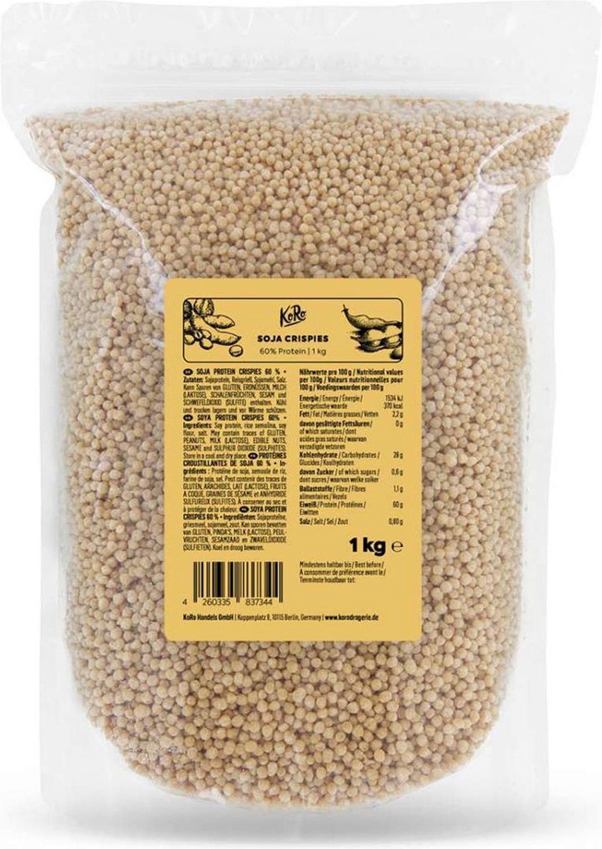 KoRo | Proteïne soja crispies 60% | 1 kg