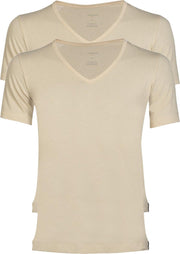 Schiesser 95/5 2P Heren Ondershirt - beige - Maat S