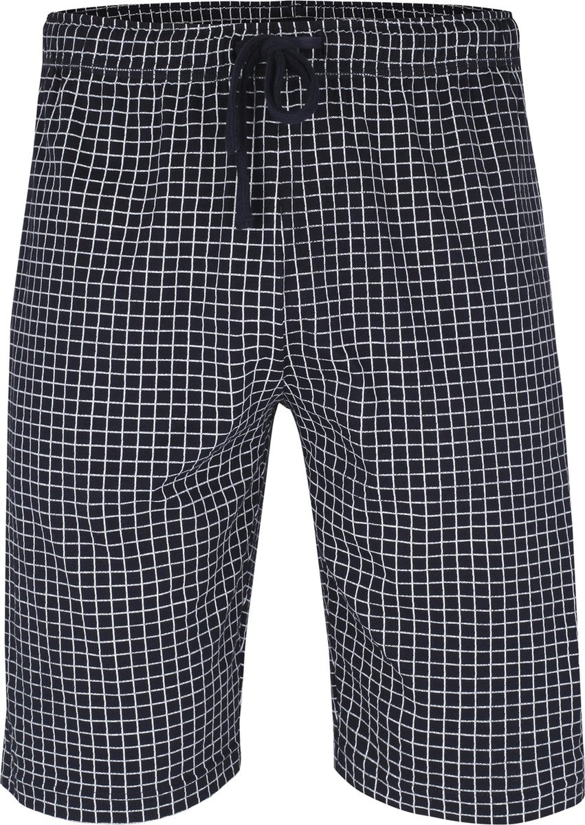 Ceceba heren pyjamabroek kort - donkerblauw met wit geruit -  Maat: 4XL