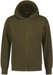 REWAGE Hoodie Met Rits Premium Heavy Kwaliteit - Heren - Olijfgroen - M