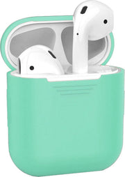 Siliconen Bescherm Hoesje Cover Hoes voor Apple AirPods 2 - Mint groen