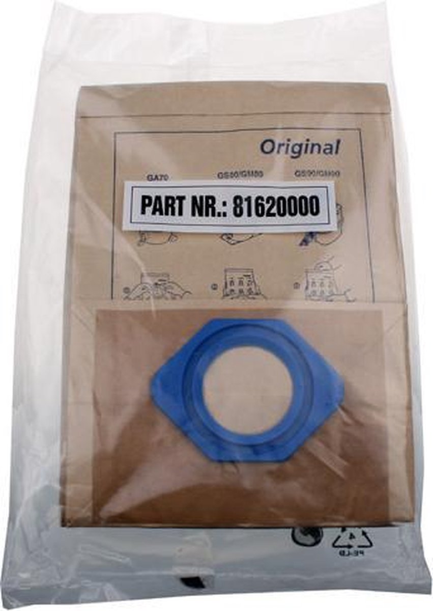 Nilfisk Stofzuigerzakken Origineel - GA70/GS80/GM80-GS90/GM90 - 5 Stuks