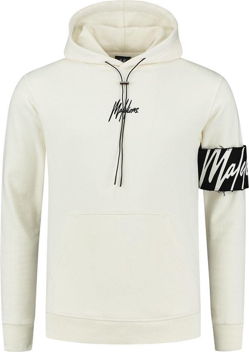 Malelions Captain Hoodie - Off-White/Black - XL