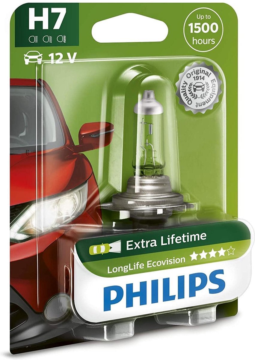 Philips LongLife EcoVision H7 12V - Auto Koplamp