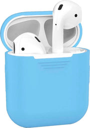 Siliconen Bescherm Hoesje Cover voor Apple AirPods 1 Case Licht Blauw