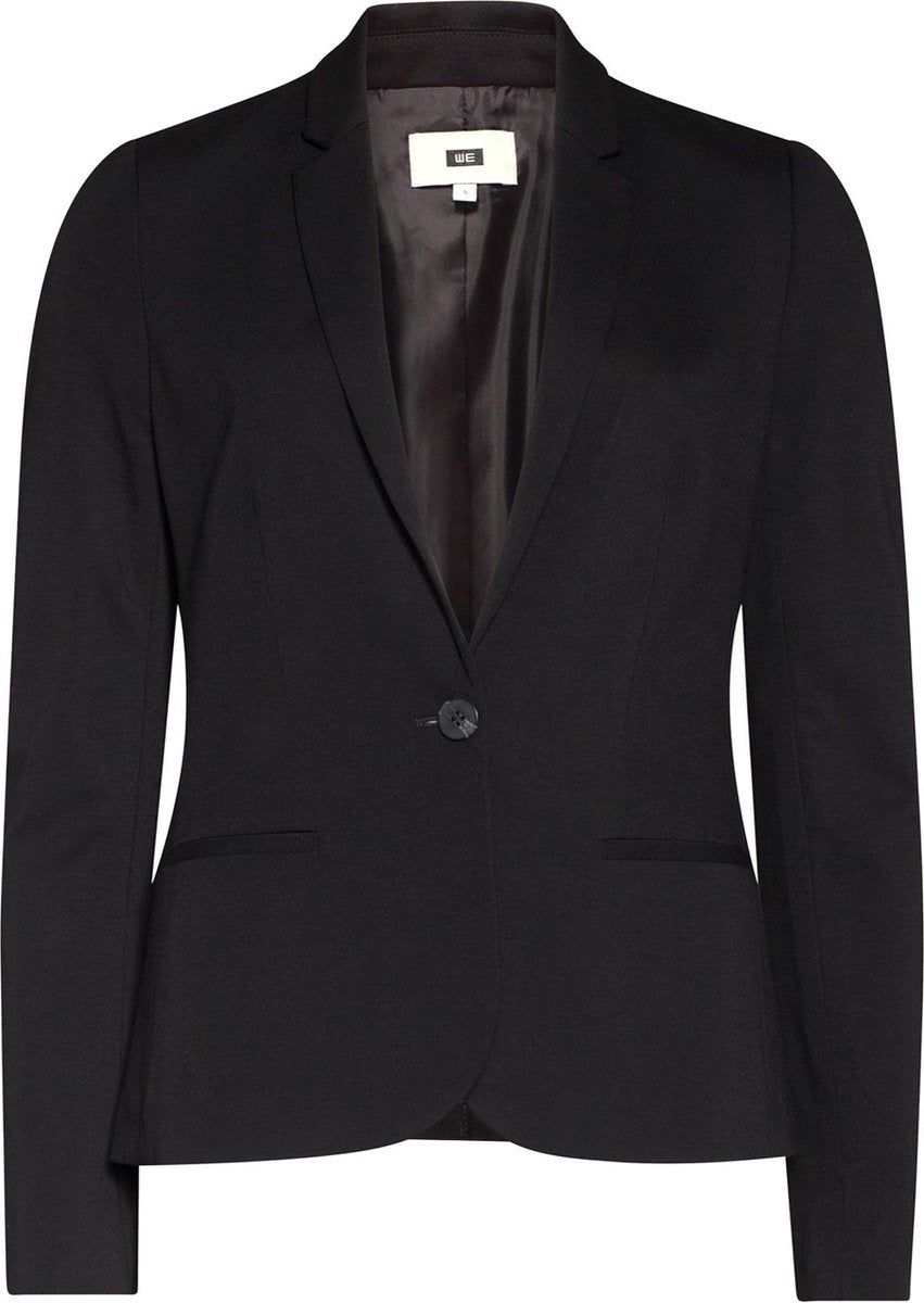 WE Fashion Dames tricot getailleerde stretch blazer