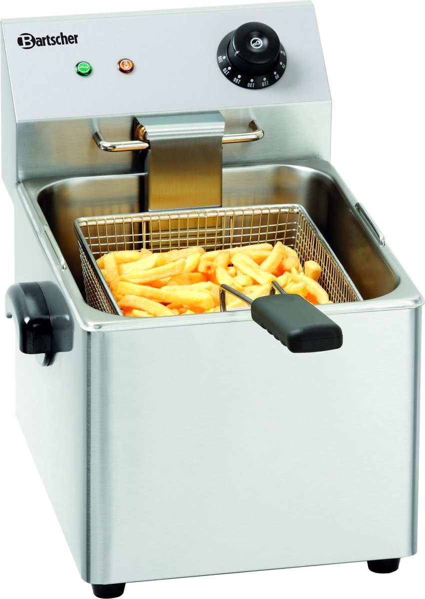Bartscher Friteuse enkele 8 Liter | 26.5(b) x 43(d) x 34(h) cm