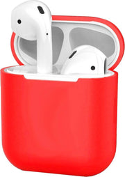 Siliconen Hoes voor Apple AirPods 2 Case Cover Ultra Dun Hoes - Rood