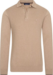 Ferlucci - Exclusieve Heren Trui met Polokraag - Pique - Beige