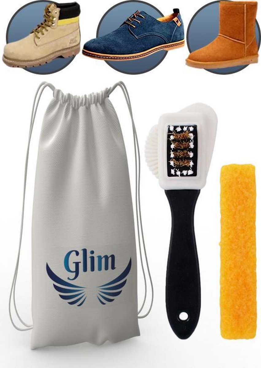 Glim® Suede Set In Katoenen Opbergzakje