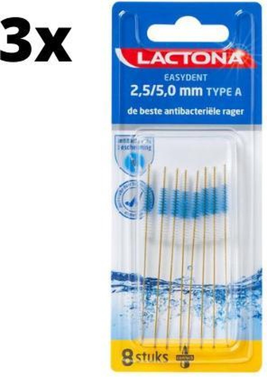 Lactona Easydent A - 2.5-5.0mm - 3 x 8 stuks - Voordeelverpakking