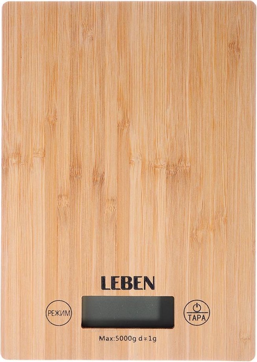 Leben digitale keukenweegschaal bamboe