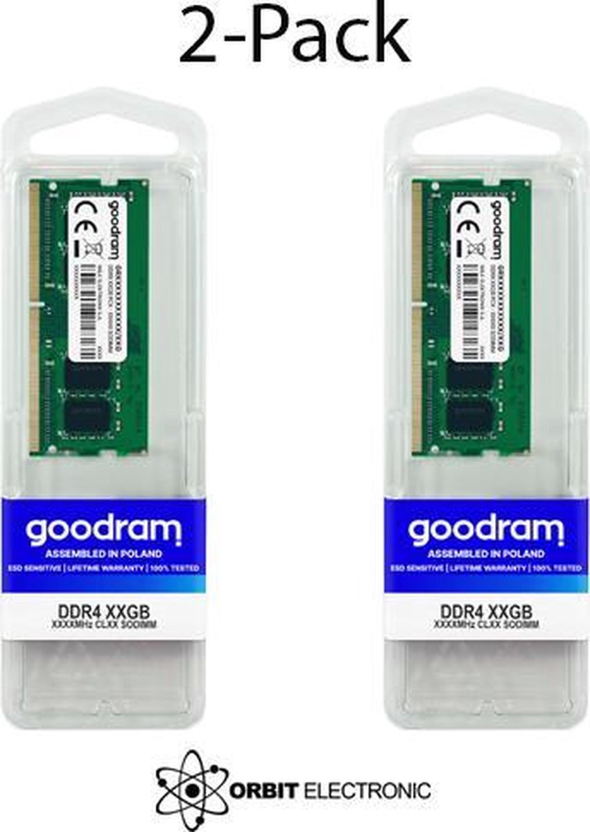 Goodram - 2x16GB DDR4 2666 CL19 SO-DIMM DR - 2-Pack