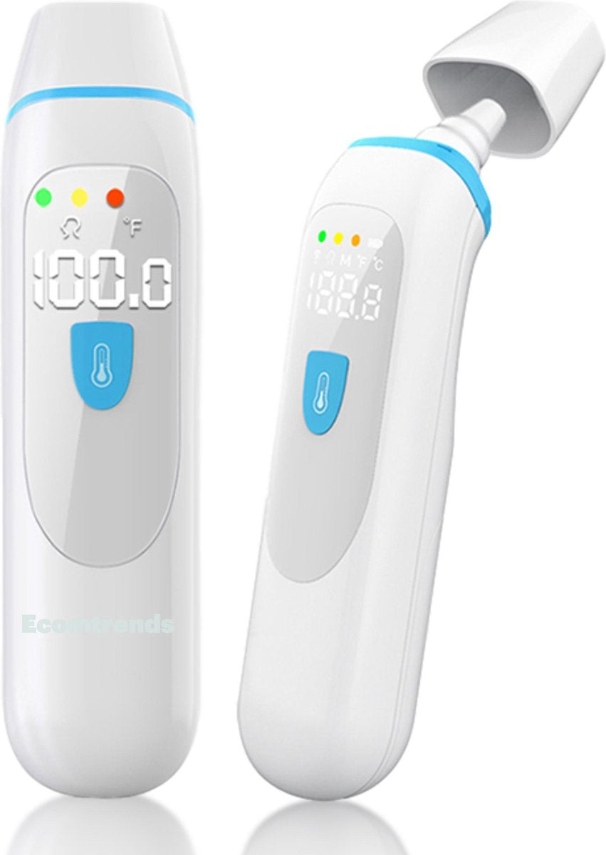 Oorthermometer en Voorhoofd Koortsthermometer voor jong en oud - Infrarood Thermometer - Thermometer Lichaam - Ecomtrends®