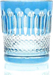 Kristallen whiskeyglazen  - Whiskyglas CHRISTINE - light blue - set van 2 glazen - gekleurd kristal