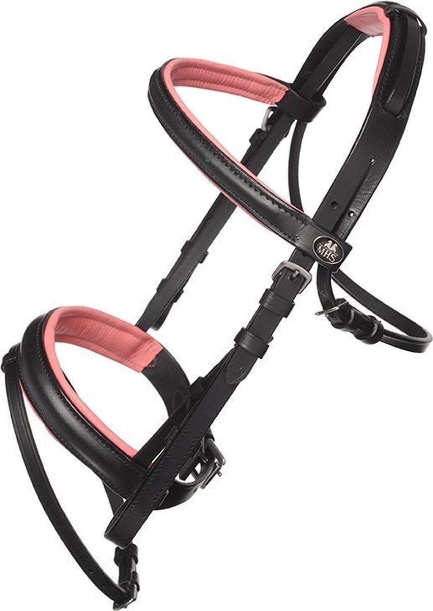 MHS Hoofdstel Star black/pink mini mini