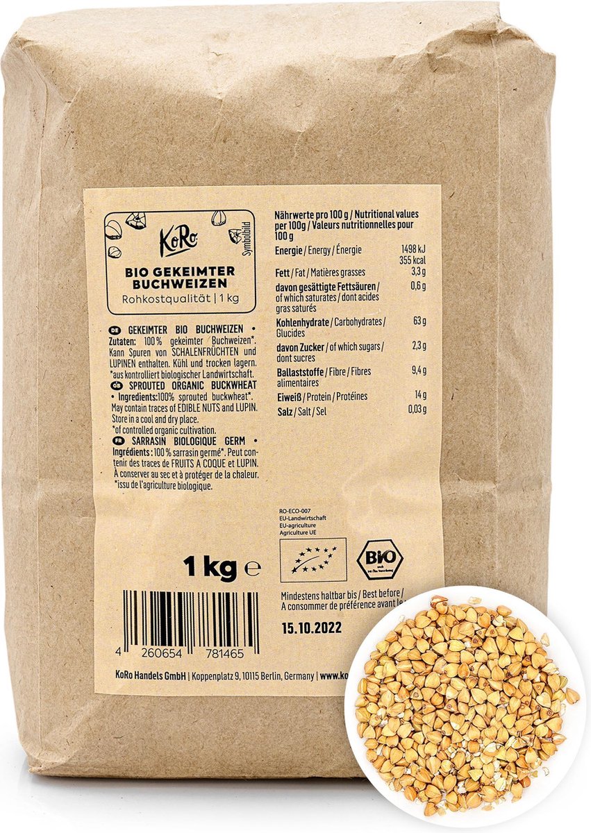KoRo | Biologisch gekiemde boekweit | 1 kg