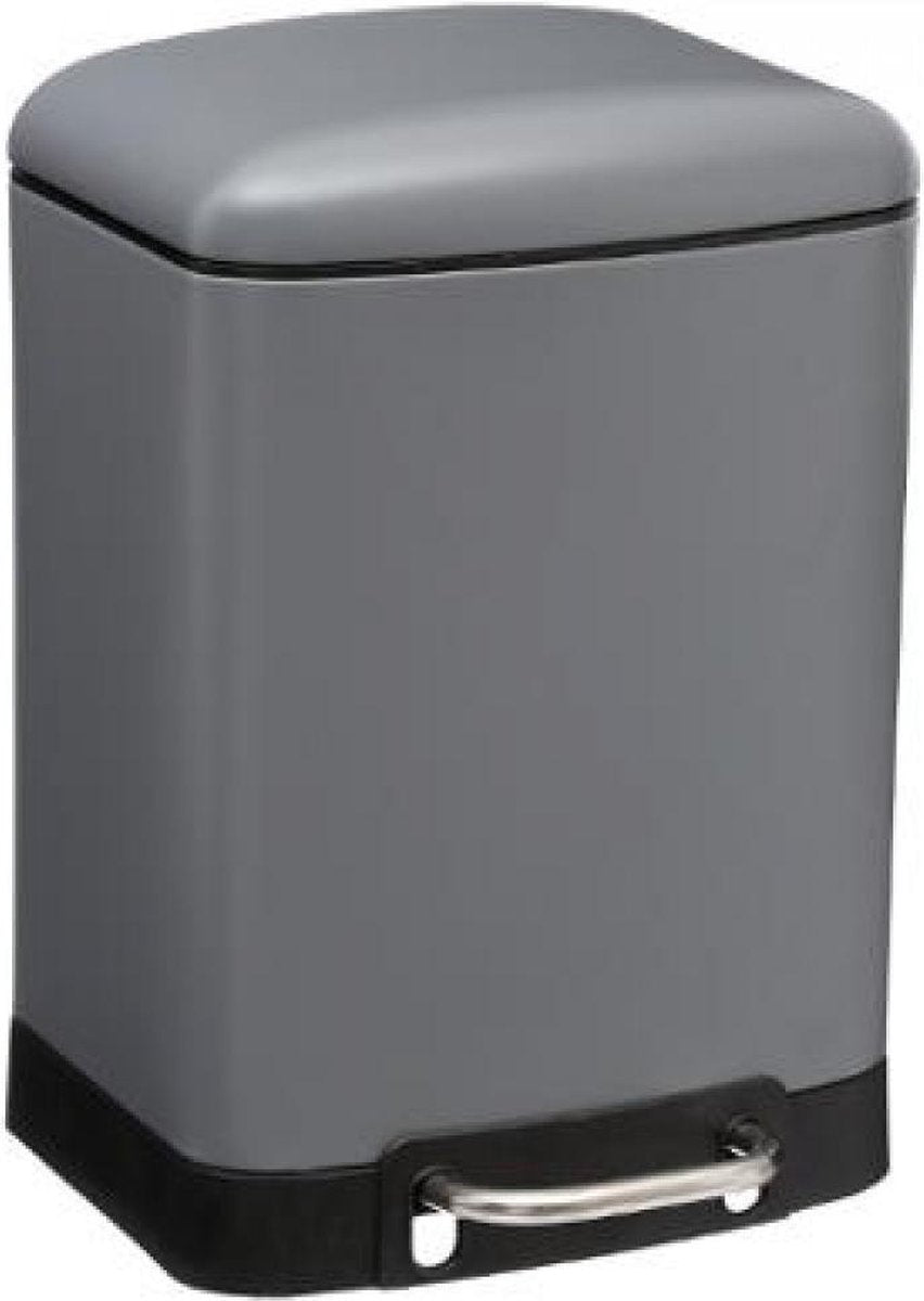 5five Prullenbak Ariane - metaal 6 liter - Grijs