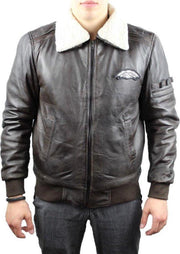 Pilot Jack Echt Lams Leder Bruin Urban 5884 -6XL