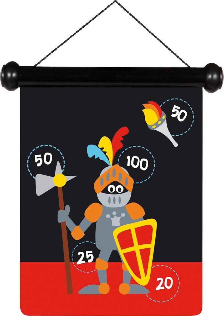 Scratch Spel - Darts small Ridder magnetisch - 24x30cm - 2-zijdig bedrukt