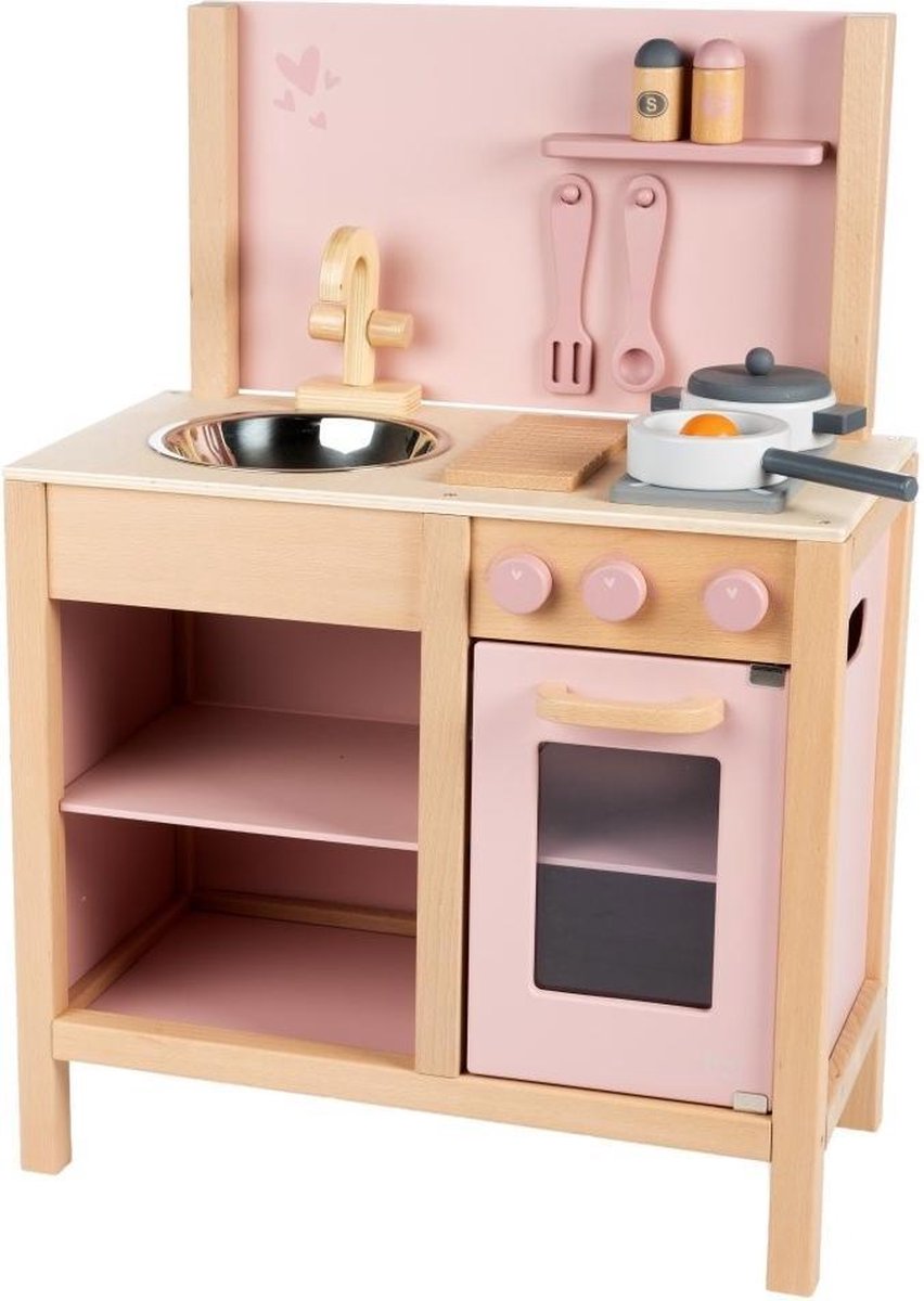 Label Label houten keuken - roze