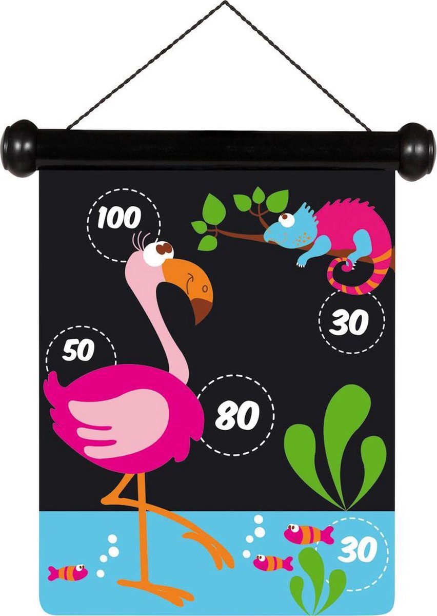 Scratch Spel Darts small Zoo magnetisch - 24x30 cm - 2-zijdig bedrukt