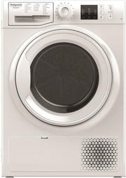 HOTPOINT NTM1081FR - Wasdroger vooraan - 8 kg - Warmtepomp - Klasse A + - Wit - Inductiemotor