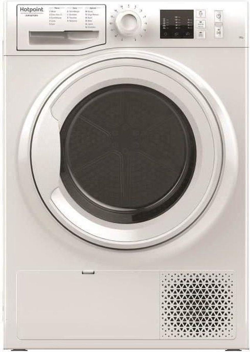 HOTPOINT NTM1081FR - Wasdroger vooraan - 8 kg - Warmtepomp - Klasse A + - Wit - Inductiemotor