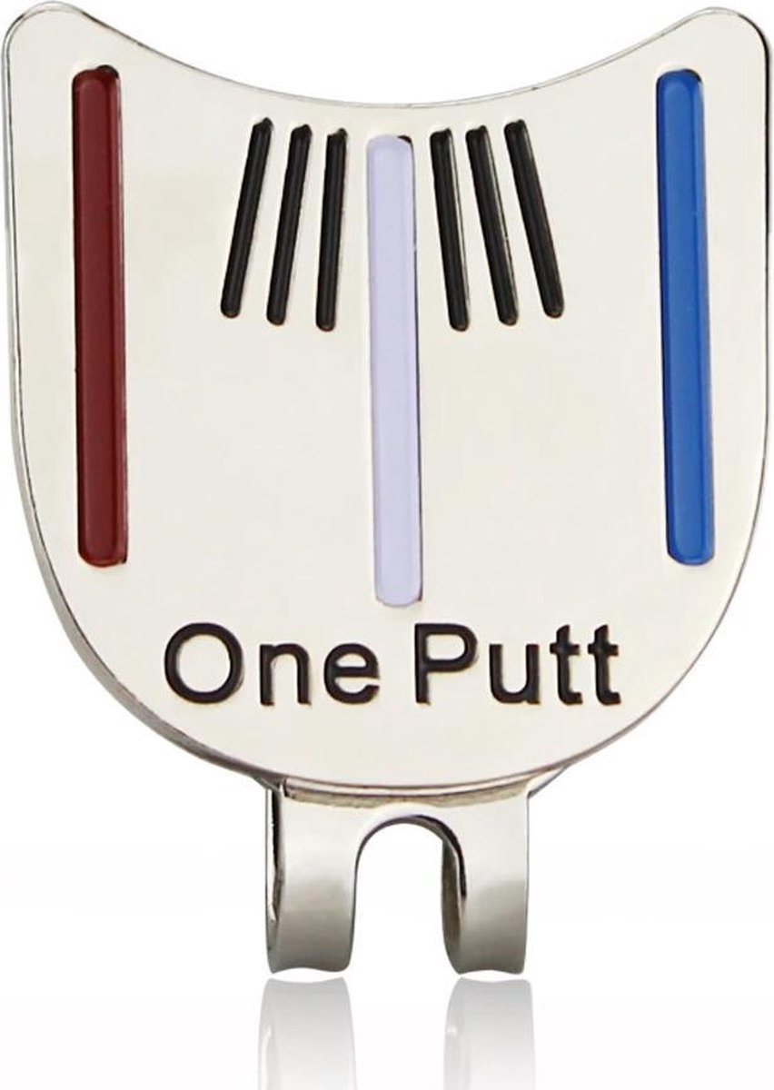 Firsttee - One Putt - PUTTER LIJN - Marker - Magneet - Bal markeren - Pet - Clip - Afneembaar - Greens - Golf - Greenmarker - Marker golfbal - Golfbalmarkers - Golfballen - Golf accessoires - Golf sport - Golf training - Cadeau