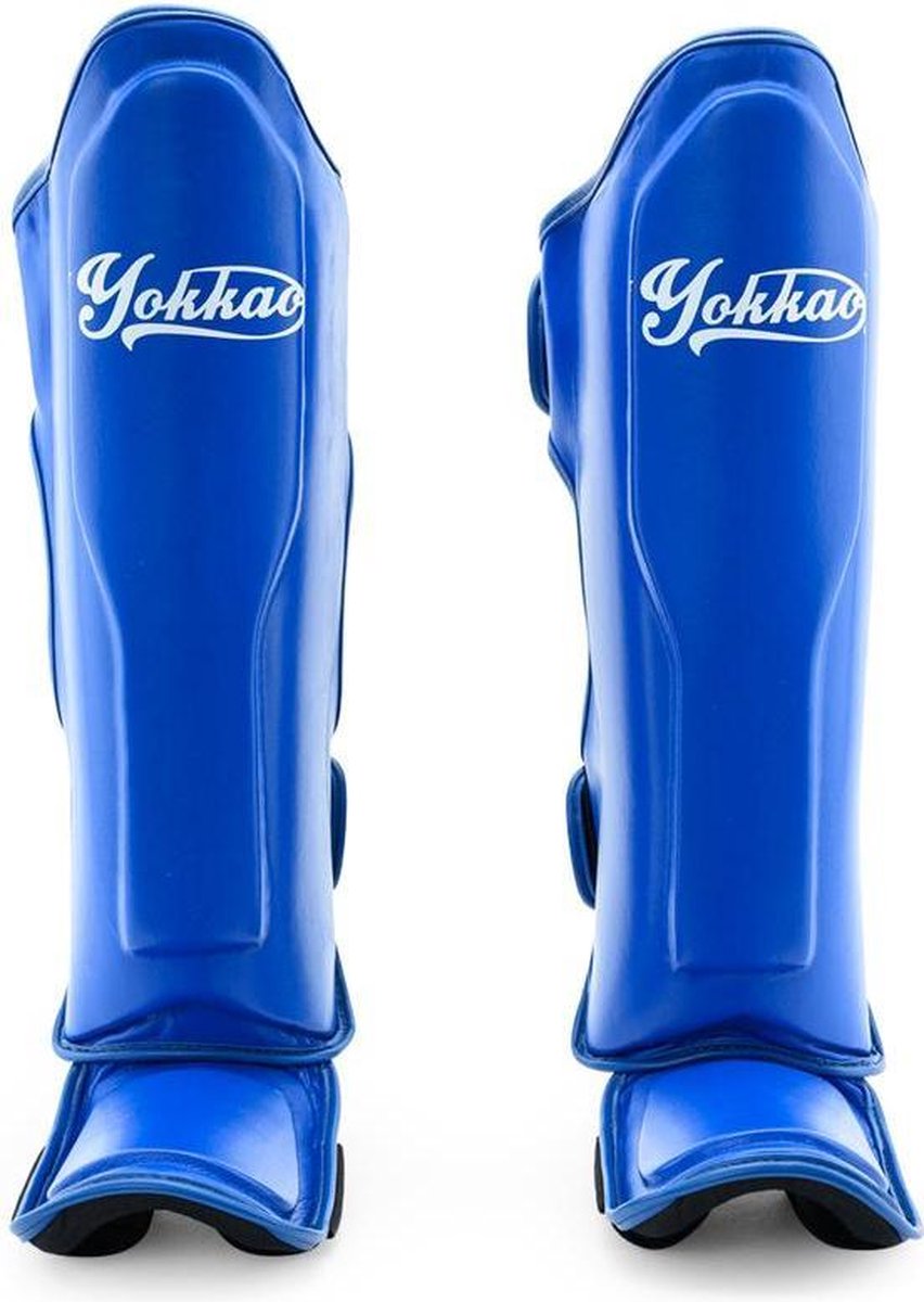 Yokkao Vertigo Scheenbeschermers - Microfiber leer - Blauw - maat L