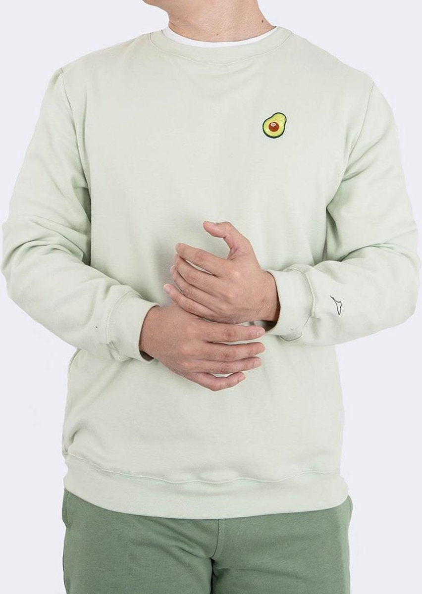 Eubi Sweater Avocado - Lichtgroene Premium Trui - Supersoft - Herenmaat M - Unisex