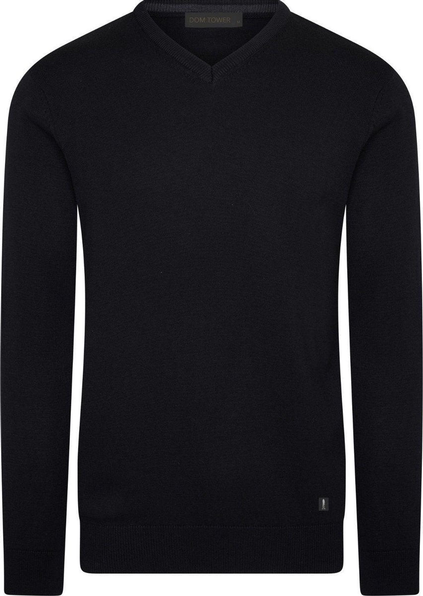 Pullover Black  V-hals  Dom Tower