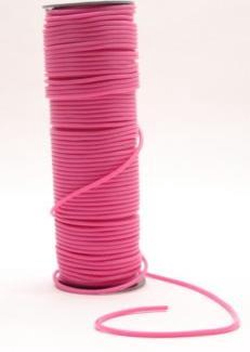 Springtouw roze rol 100 meter
